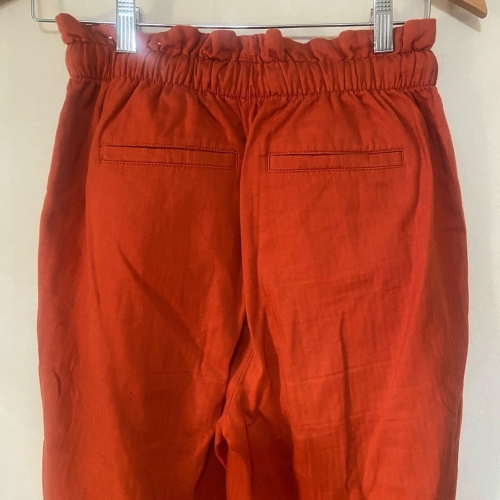 Loft women's XS high rise straight pull on paperbag style pants EUC - Picture 6 of 6